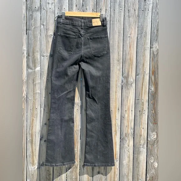 MOTEL Rocks Seam Split Jeans In Black Wash - Picture 13 of 14